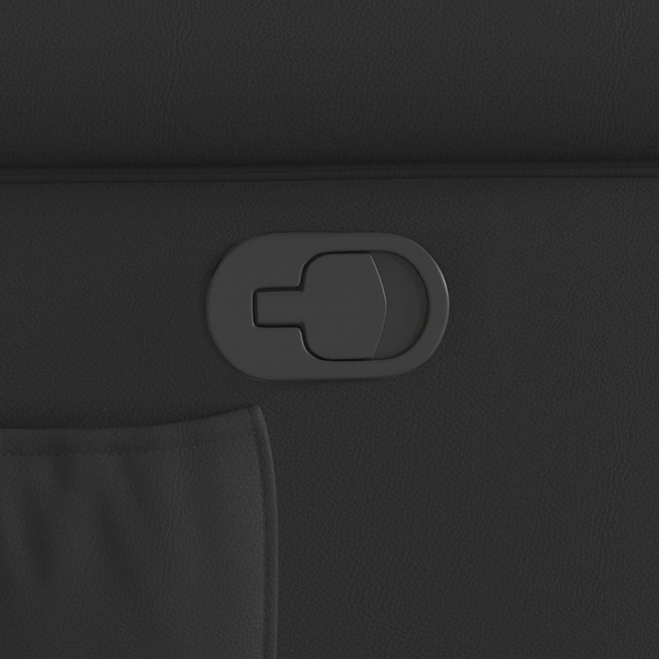 Sillón reclinable vertical de cuero sintético negro