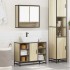 Set de muebles de baño 2 pzas madera contrachapada roble