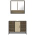 Set de muebles de baño 2 pzas madera contrachapada roble