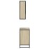 Set de muebles de baño 2 pzas madera contrachapada roble