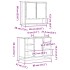 Set de muebles de baño 2 pzas madera contrachapada roble