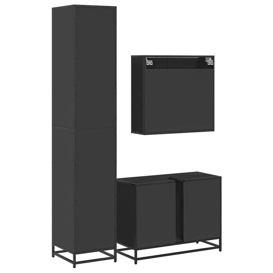 Juego de muebles de baño 3 pzas madera contrachapada