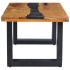 Mesa de centro madera maciza de teca y poliresina 100x50x40