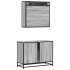 Set de muebles de baño 2 pzas madera contrachapada gris