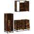 Set de muebles baño 3 pzas madera contrachapada roble