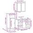 Set de muebles baño 3 pzas madera contrachapada roble