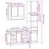 Set de muebles de baño 3 pzas madera contrachapada gris