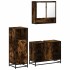 Set de muebles baño 3 pzas madera contrachapada roble