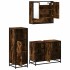 Set de muebles baño 3 pzas madera contrachapada roble