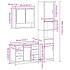 Set de muebles de baño 3 pzas madera contrachapada roble