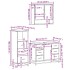 Set de muebles baño 3 pzas madera contrachapada roble