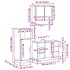 Juego de muebles de baño 3 pzas madera contrachapada
