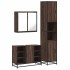 Set de muebles baño 3 pzas madera contrachapada roble