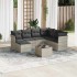 Set de sofás de jardín 8 pzas y cojines ratán sintético