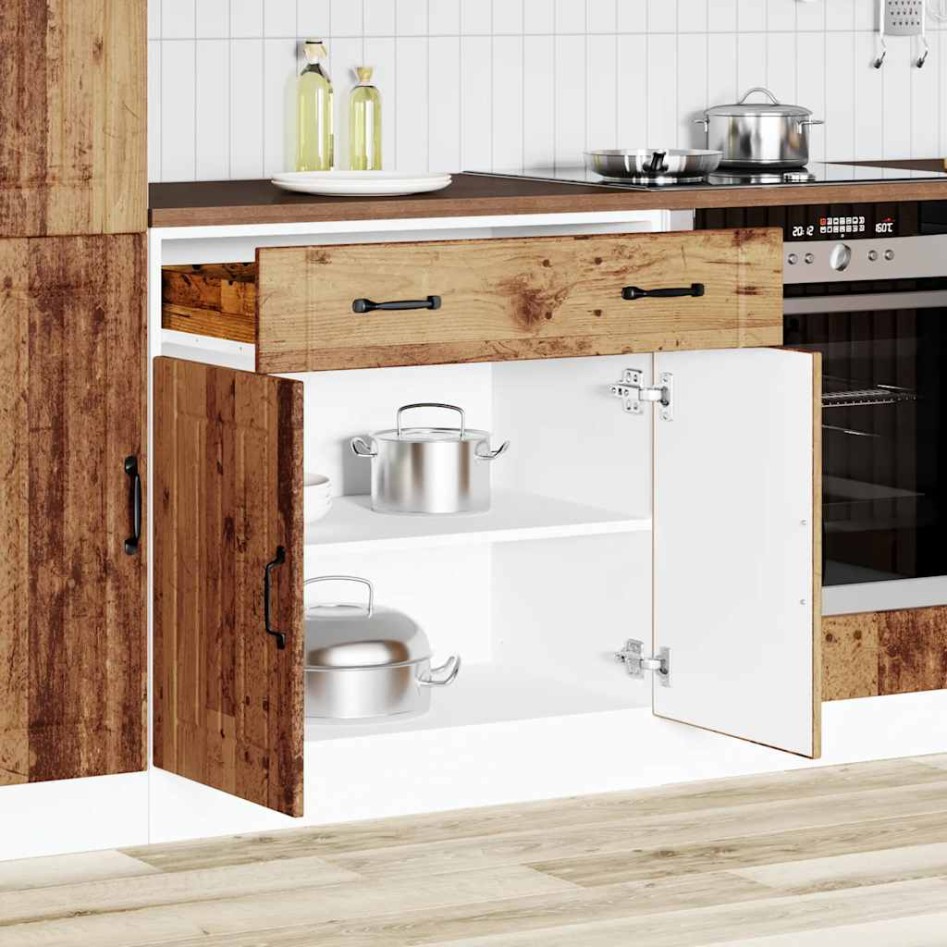 Mueble bajo de cocina Lucca madera