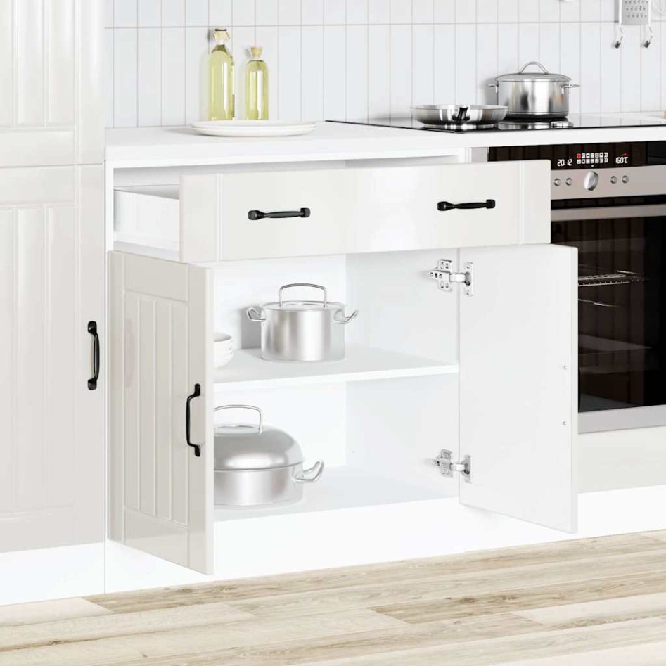 Mueble bajo de cocina Lucca blanca de alto