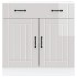 Mueble bajo de cocina Lucca blanca de alto
