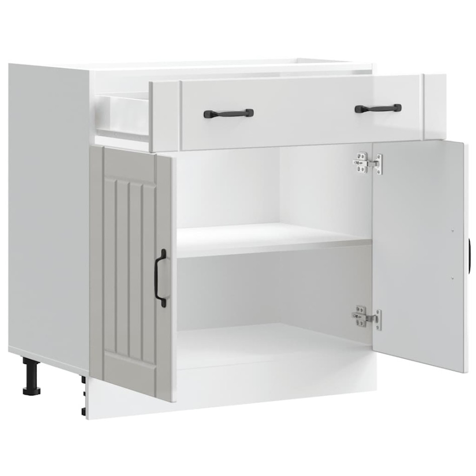 Mueble bajo de cocina Lucca blanca de alto