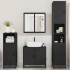 Juego de muebles de baño 4 pzas madera contrachapada