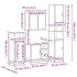 Set de muebles de baño 4 pzas madera contrachapada gris