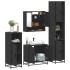 Juego de muebles de baño 4 pzas madera contrachapada