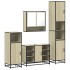Juego de muebles de baño 4 pzas contrachapada roble