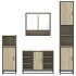 Juego de muebles de baño 4 pzas contrachapada roble