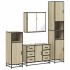 Juego de muebles de baño 4 pzas contrachapada roble