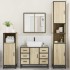 Juego de muebles de baño 4 pzas contrachapada roble