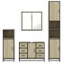 Juego de muebles de baño 4 pzas contrachapada roble