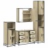 Juego de muebles de baño 4 pzas contrachapada roble