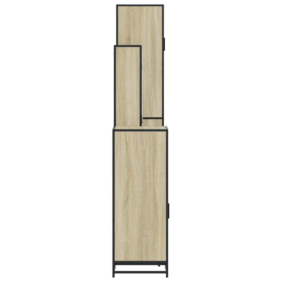 Juego de muebles de baño 4 pzas contrachapada roble