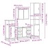 Set de muebles de baño 4 pzas madera contrachapada gris