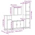 Set de muebles de baño 4 pzas madera contrachapada gris