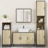 Juego de muebles de baño 4 pzas contrachapada roble