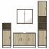 Juego de muebles de baño 4 pzas contrachapada roble