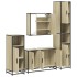 Juego de muebles de baño 4 pzas contrachapada roble