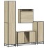 Juego de muebles de baño 4 pzas contrachapada roble