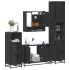 Juego de muebles de baño 4 pzas madera contrachapada
