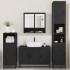Juego de muebles de baño 4 pzas madera contrachapada