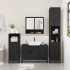 Juego de muebles de baño 4 pzas madera contrachapada