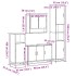 Juego de muebles de baño 4 pzas madera contrachapada