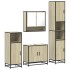 Juego de muebles de baño 4 pzas contrachapada roble