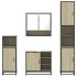 Juego de muebles de baño 4 pzas contrachapada roble