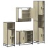 Juego de muebles de baño 4 pzas contrachapada roble