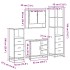 Juego de muebles de baño 4 pzas madera contrachapada