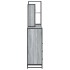 Set de muebles de baño 4 pzas madera contrachapada gris
