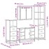 Set de muebles baño 4 pzas madera contrachapada roble
