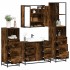 Set de muebles baño 4 pzas madera contrachapada roble
