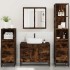 Set de muebles baño 4 pzas madera contrachapada roble